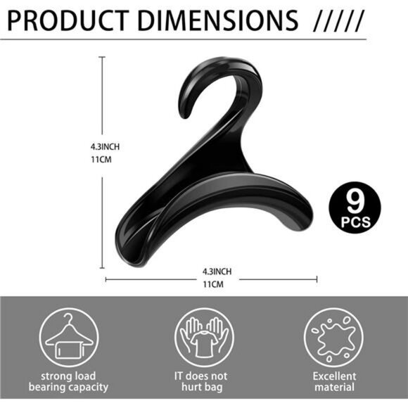 Acrylic purse hangers closet organizer hooks bag holder storage for handbags tot - Picture 2 of 7